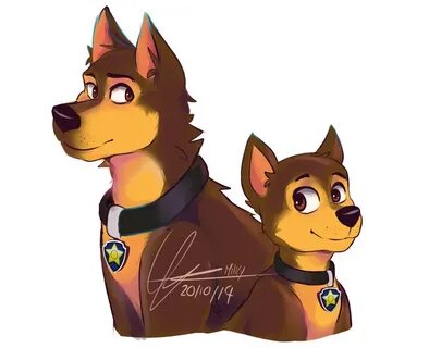 CHASE by MilkyMatsu80s on DeviantArt Paw patrol pups, Chase 