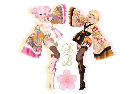 Tda Short Kimono Luka and Rin by Evelyn-sama on DeviantArt