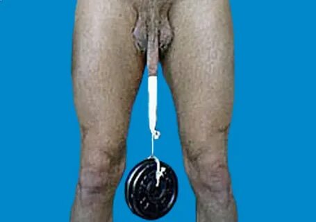 Hanging Penis Weights ▷ Exercise for a long penis