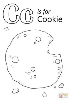 Letter C is for Cookie coloring page Free Printable Coloring