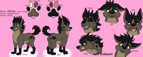 Zakiya the Spotted Hyena Ref Sheet by caluriri -- Fur Affini