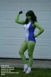 SHE-HULK COSPLAY. COSTUME BY AMBER LOVE. MODELED BY DIANA. S