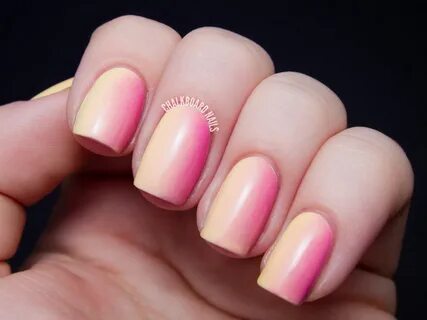 Raiding My Drafts: Blushing Peach Gradient Chalkboard Nails 