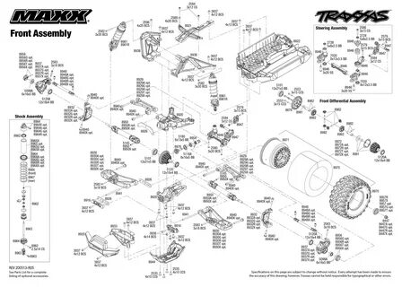 TRA89076-4-Or Traxxas Maxx ® (89076-4) Front Assembly Explod