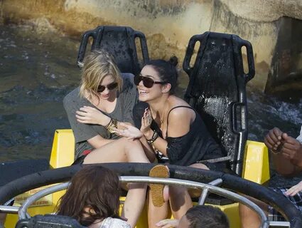 Ashley Benson and Vanessa Hudgens at Busch Gardens in Tampa 