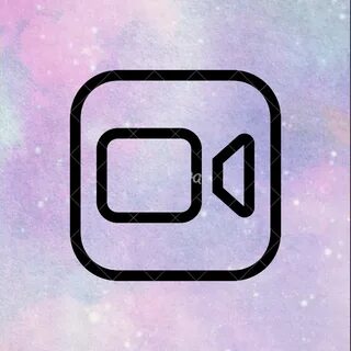 zoom/facetime aesthetic purple icon Iphone photo app, Doodle