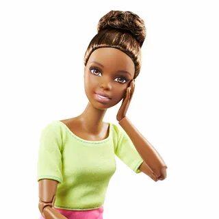 Barbie Made to Move African American AA Doll Yellow Top Arti