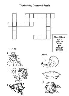 crossword Thanksgiving crossword, Thanksgiving pictures, Tha