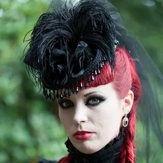 Gothic Headdress Headdress Gothic Gothic hairstyles, Goth ha