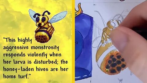 Terraria DRAWING - Queen Bee - YouTube