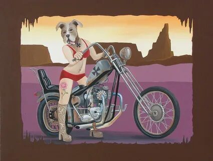 Rosie's Chopper Painting by Stuart Swartz Pixels