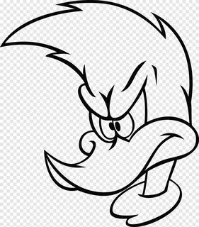 Woody Woodpecker Drawing Line art Черно-белый, другие, разно