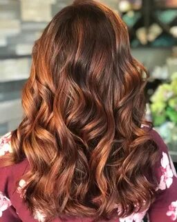 natural medium brown hair with light copper highlights Light
