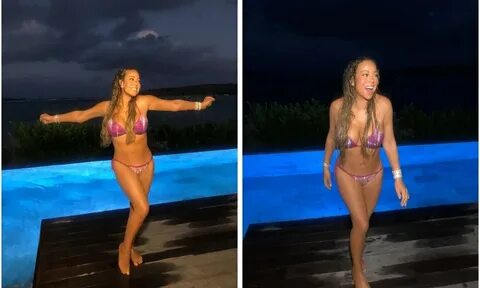 Mariah Carey shows off bikini body on Instagram in St Barts 