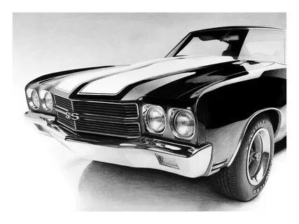 1970 Chevrolet Chevelle SS Realistic Drawing on Behance