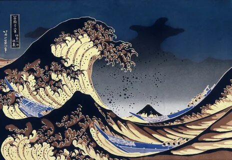 Japanese tsunami code wave wallpaper