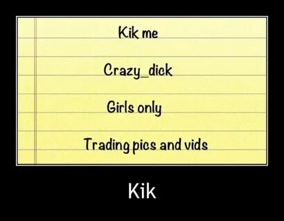 Kik pic trading Kik #trade