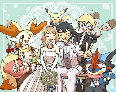 Pokémon XYZ anime wedding OTP IS canon ash and Serena satose