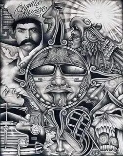 ZAPATA COLLAGE Chicano art tattoos, Aztec art, Lowrider art