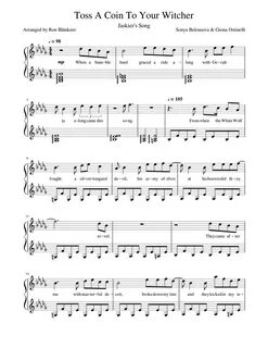 Toss a Coin to your Witcher Sheet music for Piano (Solo) Mus