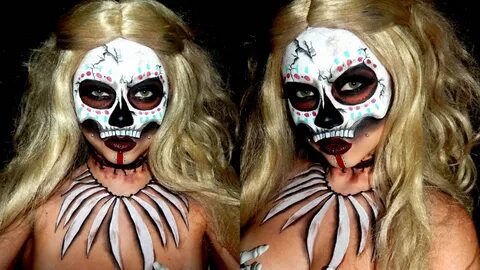Witch Doctor Halloween Makeup / Face Paint - YouTube