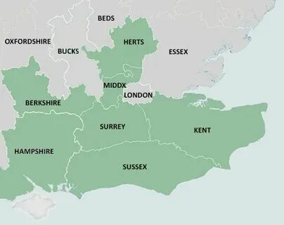 London And Home Counties Map - The Ozarks Map