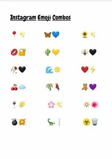 Emoji Combos Emoji combinations, Instagram emoji, Cute insta