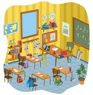 School Classroom Cartoon Vector Pack Behance