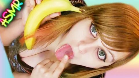 ASMR 🍌 BANANA EATiNG ░ OM NOM NOM ♡ Mouth Sounds, Wet, Fruit