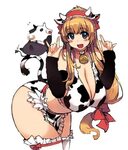 Safebooru - 1girl \m/ animal costume apron bell bell collar 
