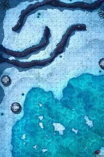 On Thin Ice Battle Map 24x36 - DungeonsAndDragons in 2020 Fa