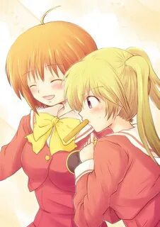 Safebooru - 2girls blonde hair blush closed eyes food food i