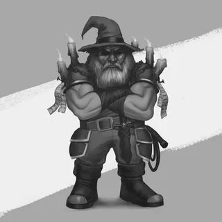 Donavonn Wynkoop - Grey-scale Character Commission: Warlock 