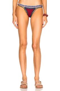 KIINI Soley Bikini Bottom in Red Multi FWRD