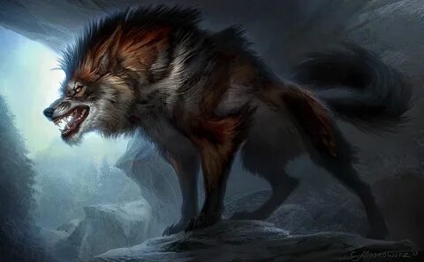 Awesome Digital Art Fantasy wolf, Dire wolf, Wolf art