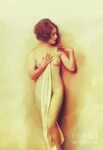 Norma Shearer, Vintage Actress, Nude Painting by Esoterica A
