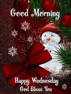 Good Morning Happy Wednesday God Bless Winter Image Quote Pi