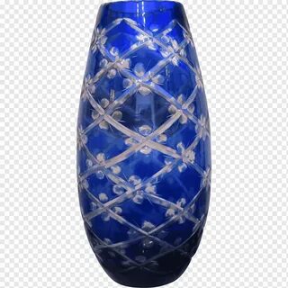 Vase Cobalt blue Lead glass, vase, glass, blue, teal png PNG