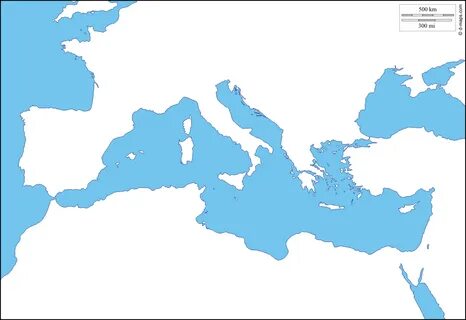 Mediterranean Sea : free map, free blank map, free outline m
