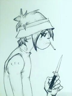Gorillaz Sketch at PaintingValley.com Explore collection of 
