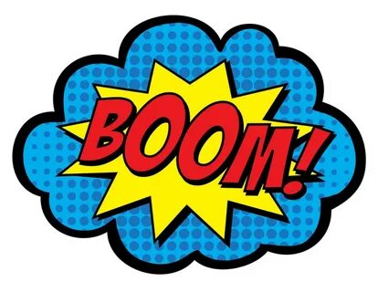 Boom clipart superhero - Pencil and in color boom clipart su