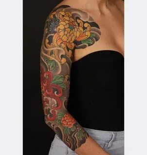 ilikehorimono Sleeve tattoos, Girl neck tattoos, Red ink tat