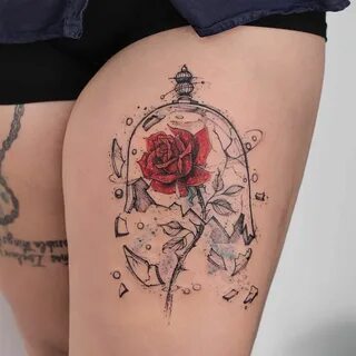 Tattoo uploaded by Luiza Siqueira A rosa de A Bela e a Fera 