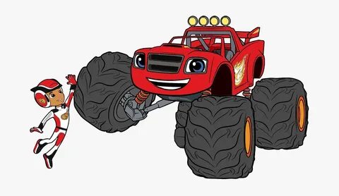 Race Clipart Monster Truck Tire - Blaze And The Monster Mach