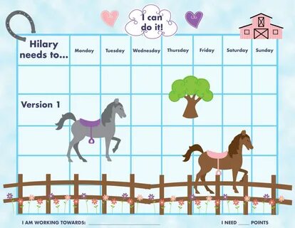 Printable Horse Reward Chart Related Keywords & Suggestions 