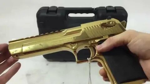 Desert Eagle .50 AE Magnum Research Pistol GOLD - YouTube