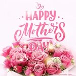 Amazing pink roses and glitter happy mother's day animated i