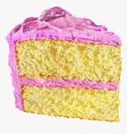 Slice Of Pink Cake , Png Download - Cake Slice Transparent B