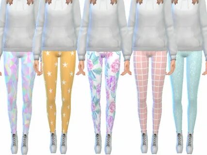 The Sims Resource - Tumblr Themed Leggings Pack Thirteen