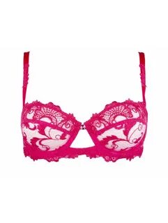 Balcony bra in lace with guipure by Lise Charmel pink